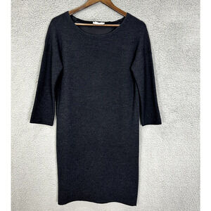 Vince‎ Sweater Dress Womens Small Gray Mixed Media Wool Capsule Chic Minimalist